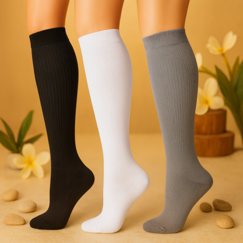 Un par de medias para varices de baja presión